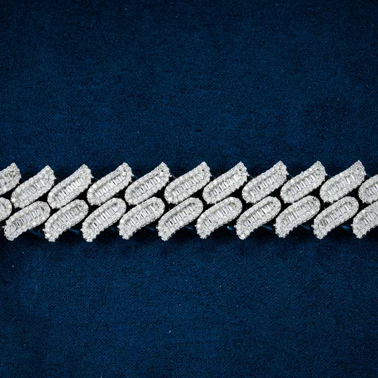 15MM Iced Out Moissanite Cuban Link Bracelet VVS1 D Color Hip Hop Statement Jewelry