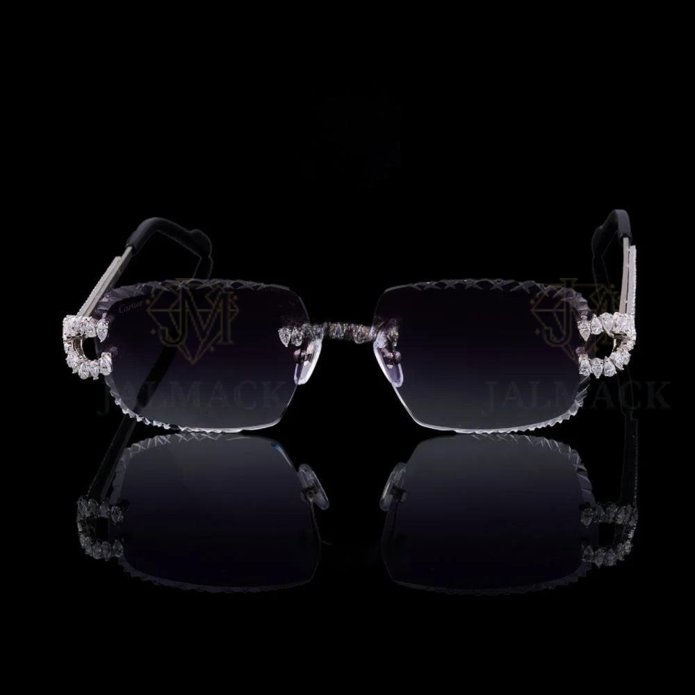Royal Pear Cut Moissanite Luxury Rimless Sunglasses