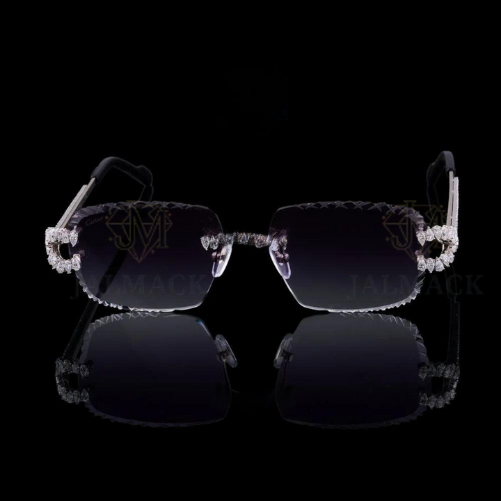 Royal Pear Cut Moissanite Luxury Rimless Sunglasses
